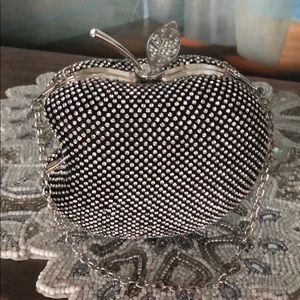 Rhinestone apple evening bag